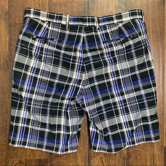 Polo Golf Multicolor Blue Plaid Above Knee Shorts - Picture 5 of 7